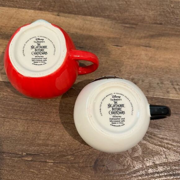 Disney Nightmare Before Christmas Jack & Sally Sculpted Mug Set Couples Gift - Picture 6 of 14